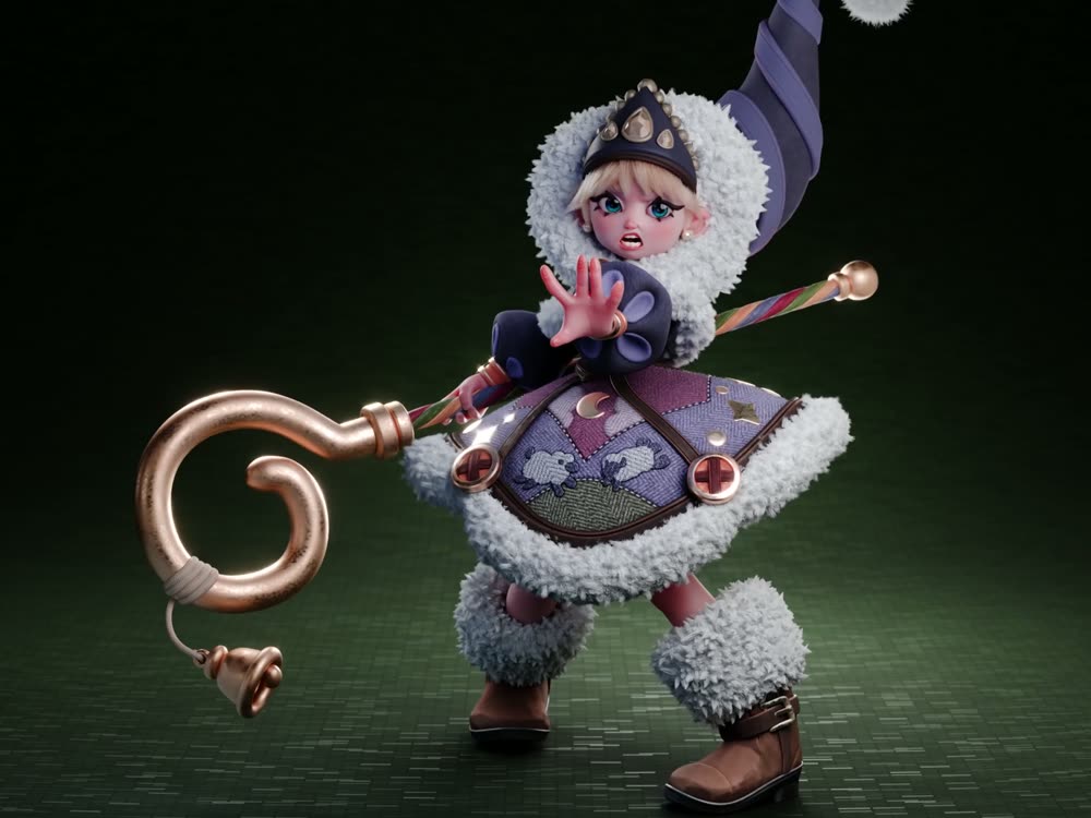 Personagem feito no curso Stylized Character com Hannah Kang