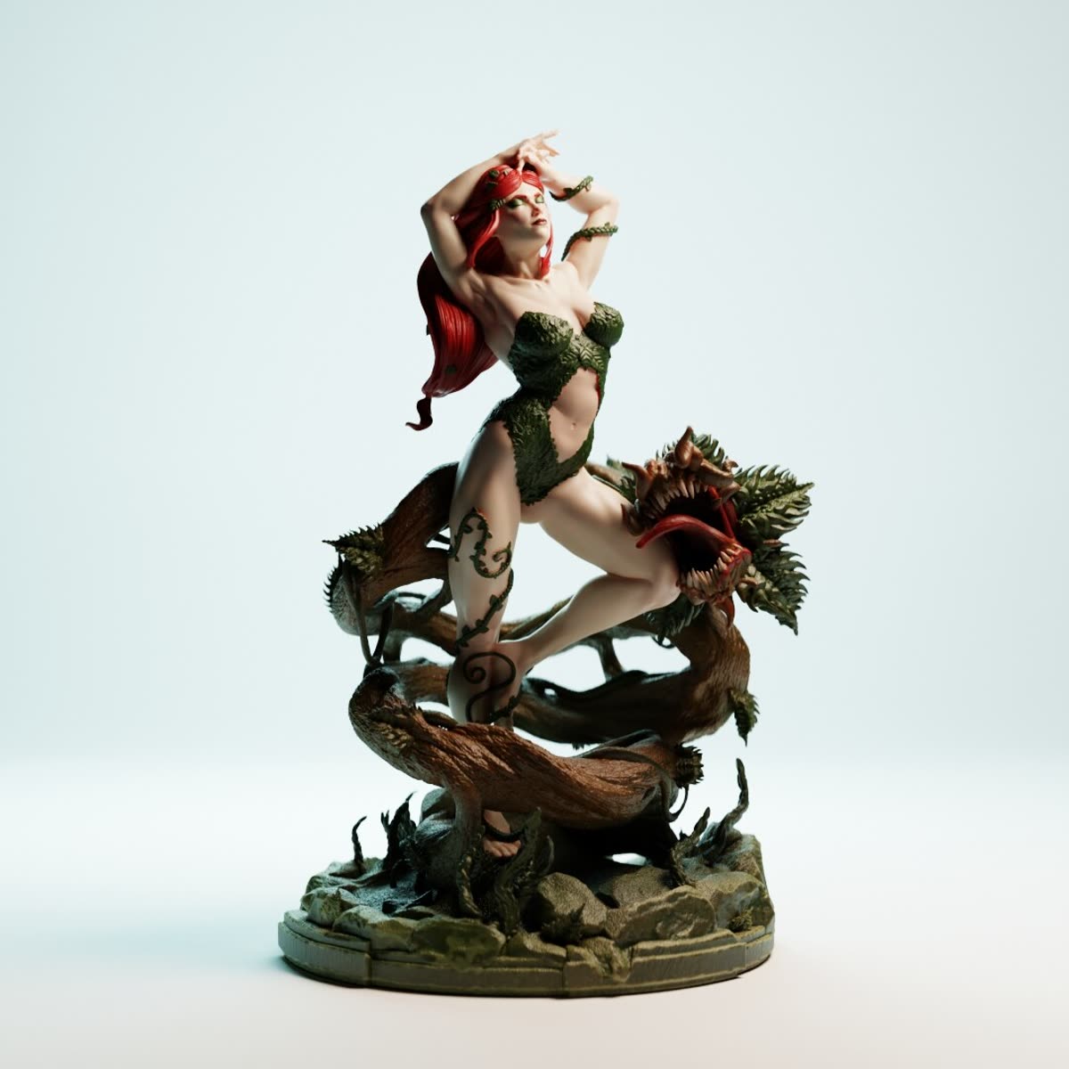 Poison Ivy, render final em fundo claro