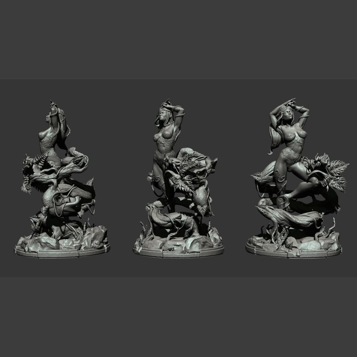 Turnaround da escultura em ZBrush