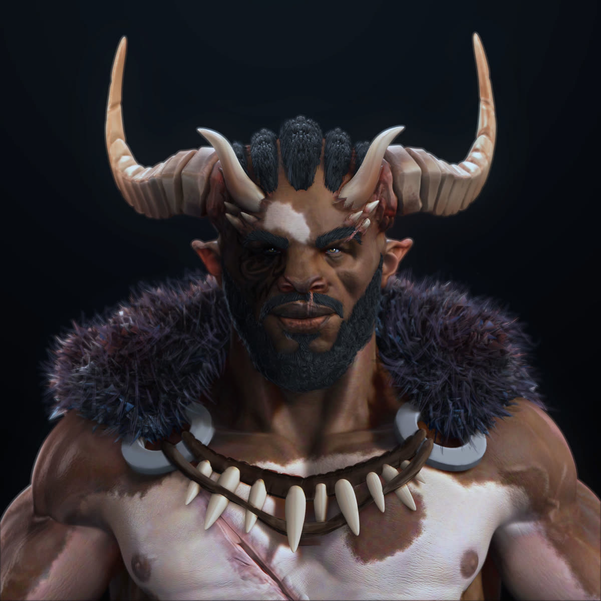 Busto do centauro, render final